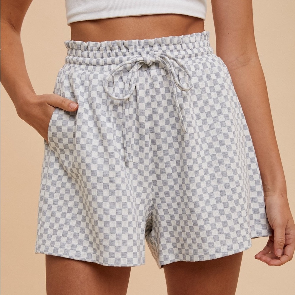 Checkered print shorts Sz S